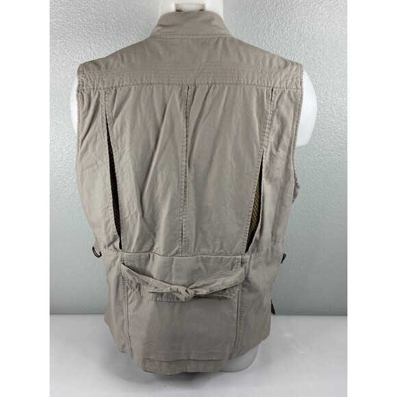 Cabela's Safari Vest Men L Khaki Cargo Pockets Vented Fishing Hunting Gorpcore - Picture 6 of 10